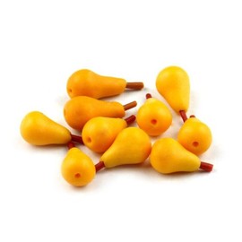 6 x MyTinyWorld Dolls House Miniature Handmade Williams Pears