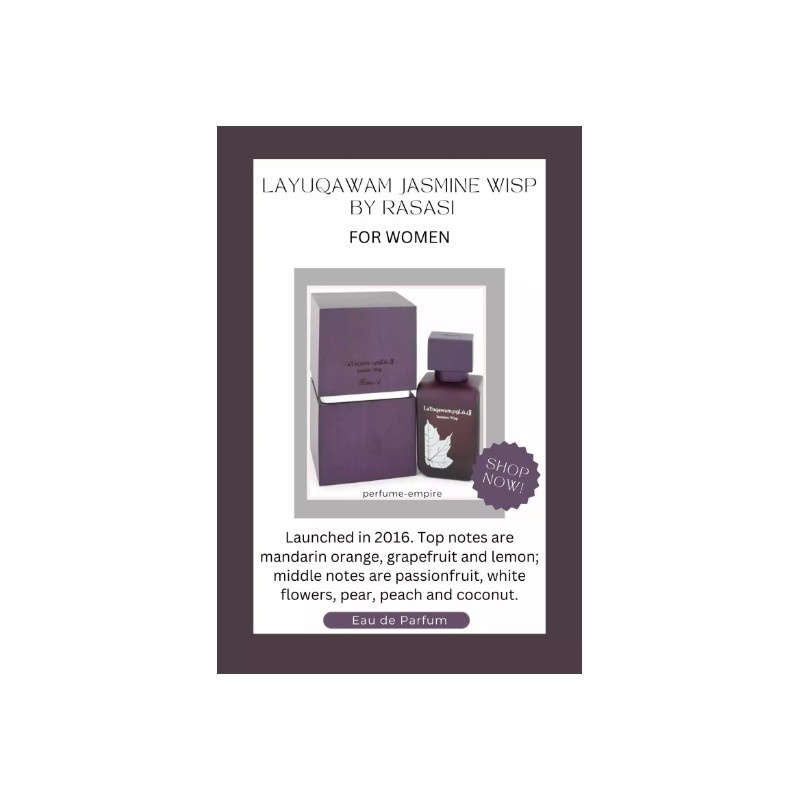 Layuqawam Jasmine Wisp by Rasasi perfume her EDP 2.5 oz