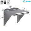 AmGood 12 in. x 12 in. Stainless Steel Wall Shelf
