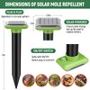 HiAnifri Ultrasonic Mole Repellent Outdoor, Solar-Powered Gopher Mole Repellent for