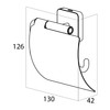Tiger Onu Toilet Roll Holder with Cover, Stainless Steel, Chrome,