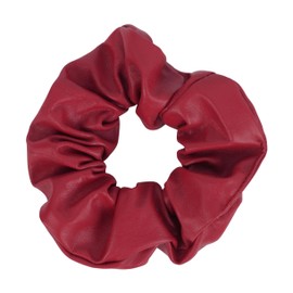 Vegan Leather Look Scrunchie (Red)