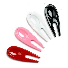 Golf Tees Etc Plastic Divot Repair Tool x 100 (Red/Pink/White/Black)