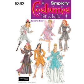 Simplicity 5363 Sew Pattern ~ Misses Sheer Fantasy Costumes ~ SIZE 6-12