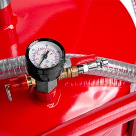 XtremepowerUS Industrial 20 Gallon Portable Waste Oil Drain Tank Air Operated Heavy Duty Height Adjustable, Red