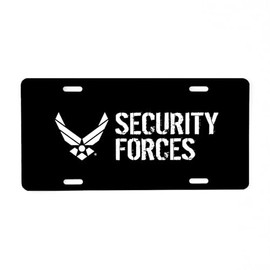 CafePress USAF: Security Forces Aluminum License Plate, Front License Plate, Vanity Tag