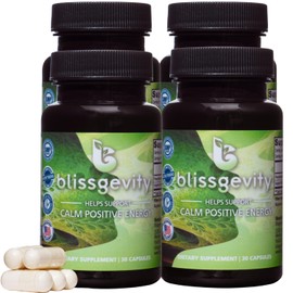 Blissgevity 150mg Apigenin - Phenylethylamine - Mood Support Supplement - Promotes Euphoria, Focus, and Mental Clarity - Natural Stress Relief - Calm Support - Intimacy Enhancer - 120 Capsules