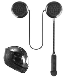 HOSPAOP Motorcycle Helmet Headphones Bluetooth, Motorcycle Helmet Wireless Headset Bluetooth 5.0 Intercom Motorcycle Helmet Communication, Supports Hands-Free Calling for Outdoor Cycling Skiing