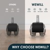 WEWILL Office Chair Wheels, Rubber Replacement Caster Heavy Duty Wheels