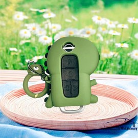 Nacalikeey Cute Key Case, Animal Dinosaur Key Cover, Cute Key Case, green