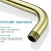 BESTILL 16 Inch L-Shaped Shower Head Extension Arm, Shower Arm