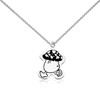 WUSUANED Funny Walking Mushroom Necklace Food Anime Character Jewelry Cartoon