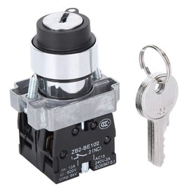 2 Position Key Switch ZB2-BE101 Self-Resetting Power Locking Conversion Twist Lock Switch Lock Key A