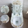 Cbhfmljd Resin Toilet Seat, Transparent Thickened Shell Design Toilet Cover