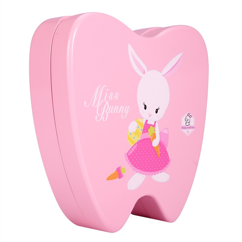 Baby Tooth Box Wooden Children Milk Teeth Collection Organizer Souvenir