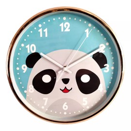 Rm Regalomex Reloj De Pared Análogo Diseño Con Panda Para Niños