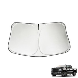 300T Thickened Car Windshield Sun Shade, Updated Version No-Light-Pass Technology for Ultimate Protection Keep Car Interior Cool, Sun Visor for car Fits Cars, Trucks, and SUVs（L, 63 * 35in）