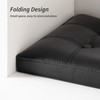 CSTOUTHOM 2 Pack Folding Storage Ottoman, 16 inch PU Leather