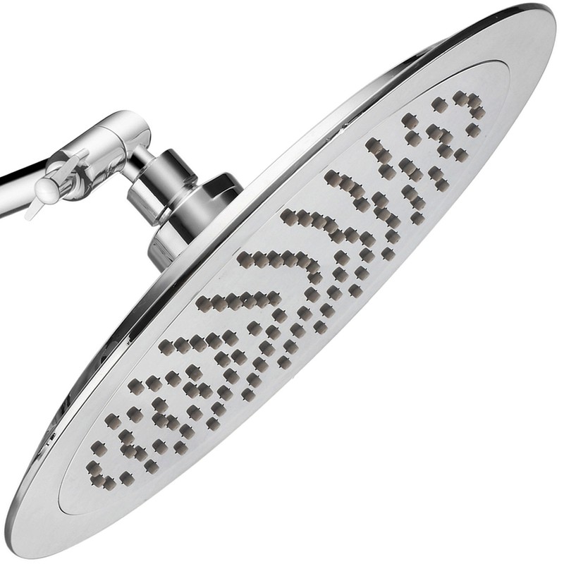 AquaSpa 9-inch Round Rain Shower Head (180 degrees Adjustable) PLUS