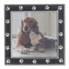 Lawrence Frames Metal and Black Enamel Paw Print Photo Frame