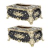 BUGUUYO Box Tissue 2pcs Decorative Tissue Holder Desktop Napkin Organizer