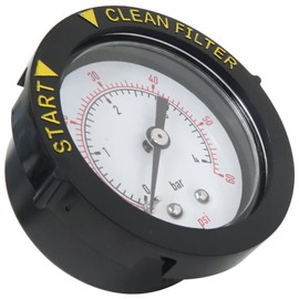 WELURE Waterproof Pool Pump Pressure Gauge – 60psi Back Mount, Adjustable Bezel for Easy Reading