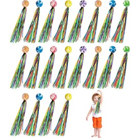 YEAPEAK 20 Bouncy Balls for Children, Bouncy Balls with Colourful Tails, Children's Birthday Party Bags, for Party Games and as Bouncy Balls for Children's Birthdays, 30 mm