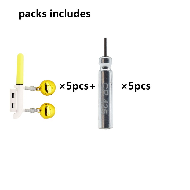 Zehon Fishing Rod Light Tips Led Flashing with Bells for
