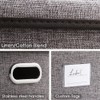 PRANDOM Large Collapsible Storage Bins with Lids [3-Pack] Linen/Cotton Blend
