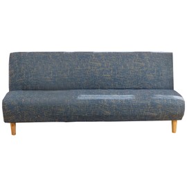 ele ELEOPTION Sofa Cover Without Armrests, Modern Print Sofa Cover 3 Seater Without Armrest Stretch Couch Cover Armless Sofa Bed Cover for Folding Sofa Bed Without Armrests, 180-210 cm