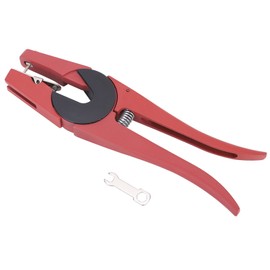 Red Steel Livestock Veterinary Ear Tag Plier Puncher Pig Cow Sheep Identification Tool