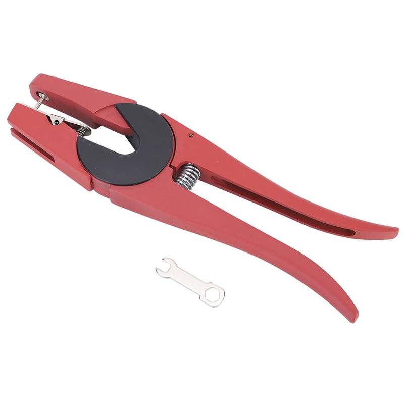 Red Steel Livestock Veterinary Ear Tag Plier Puncher Pig Cow