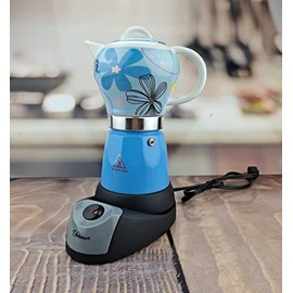 UNIWARE 6 Cup Professional Electric Espresso/Moka Coffee Maker (Blue)