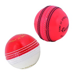 Kosma Cricket Incrediball Practice Balls (2 Pack) Real Bounce Enable Players to Develop their playing Skills without the Risk of Injury -Red/White, Pink
