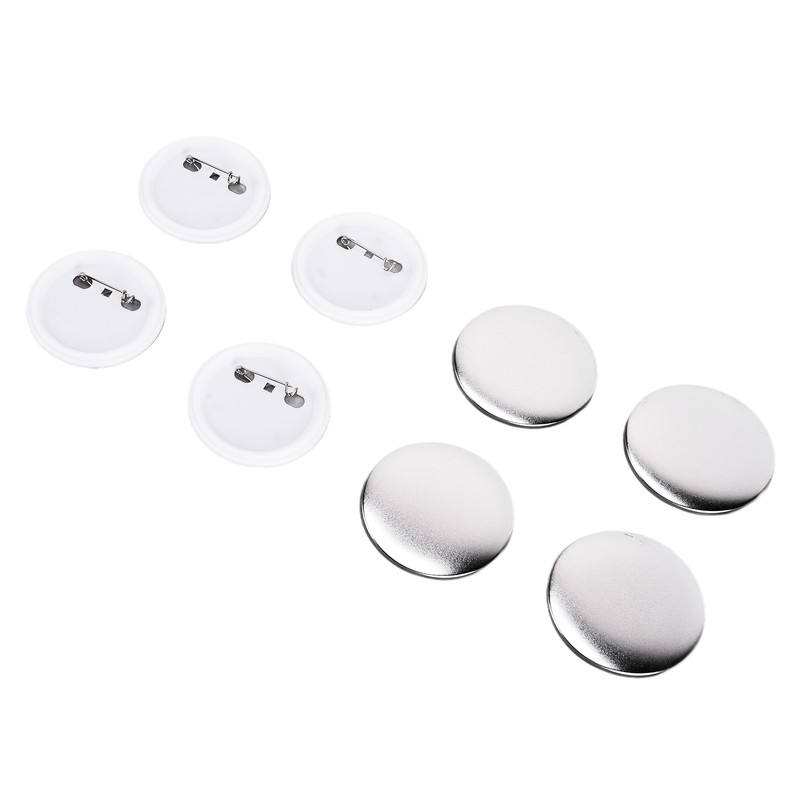 100Pcs Badge Back Cover Tinplate Plastic Base Avoid Rust Firm