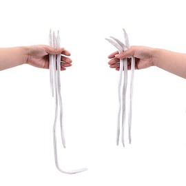 MOMOMAGE Three Rope Magic Tricks Funny Ropes Magic Props for Magicians Close up Magic Illusion Stage Magic Rope Illusion Gimmick Easy to Do Magic Shows (White)