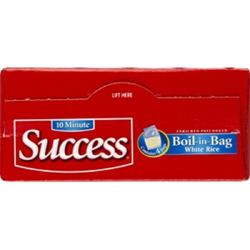 Success Rice, 10 Minute, Boil-in-Bag, Natural Long Grain White Rice,