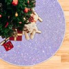 Blueangle Christmas Tree Skirt Shiny Glitter Lavender Tree Skirt for