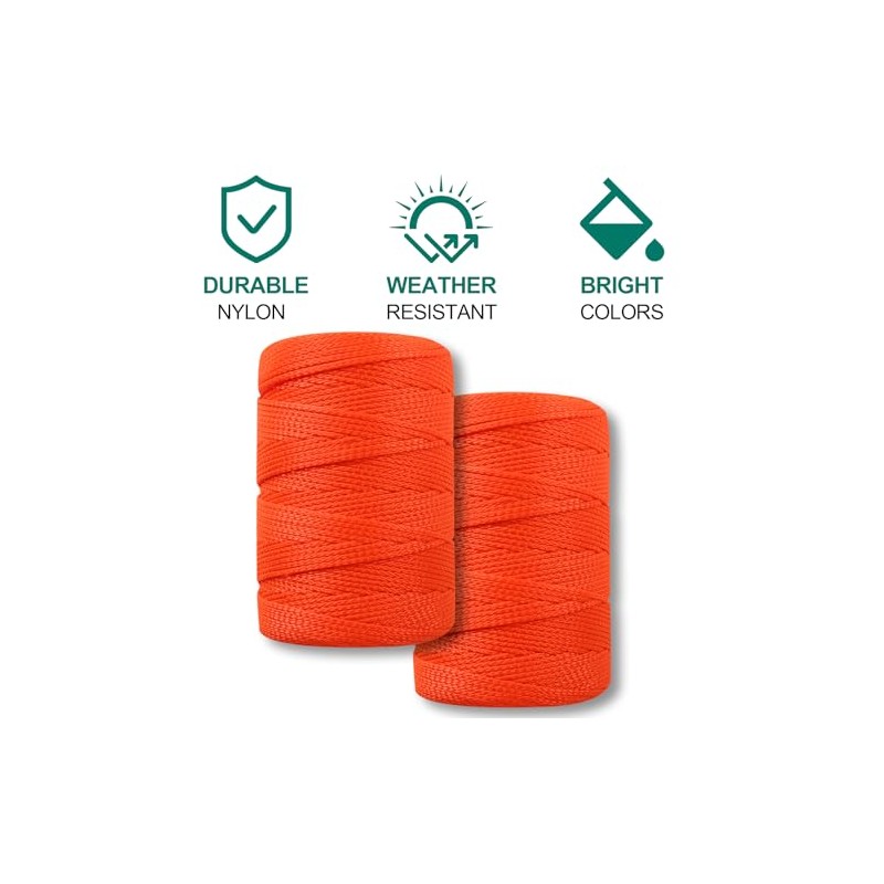 Romeda Mason Line #18, 500 Ft Orange String, Construction Twine