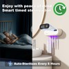 UV Toothbrush Sanitizer Holder for 4 | Wall Mounted Toothbrush