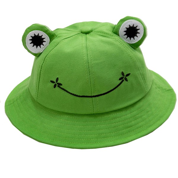 UTOWO Cute-Frog Cotton-Bucket-Hat Adults - Wide Brim Fisherman Fun Bucket