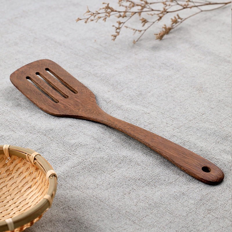 HTB HTB-GC3 Wooden Turner Spatula, Unpainted, 12.2 x 3.0 inches