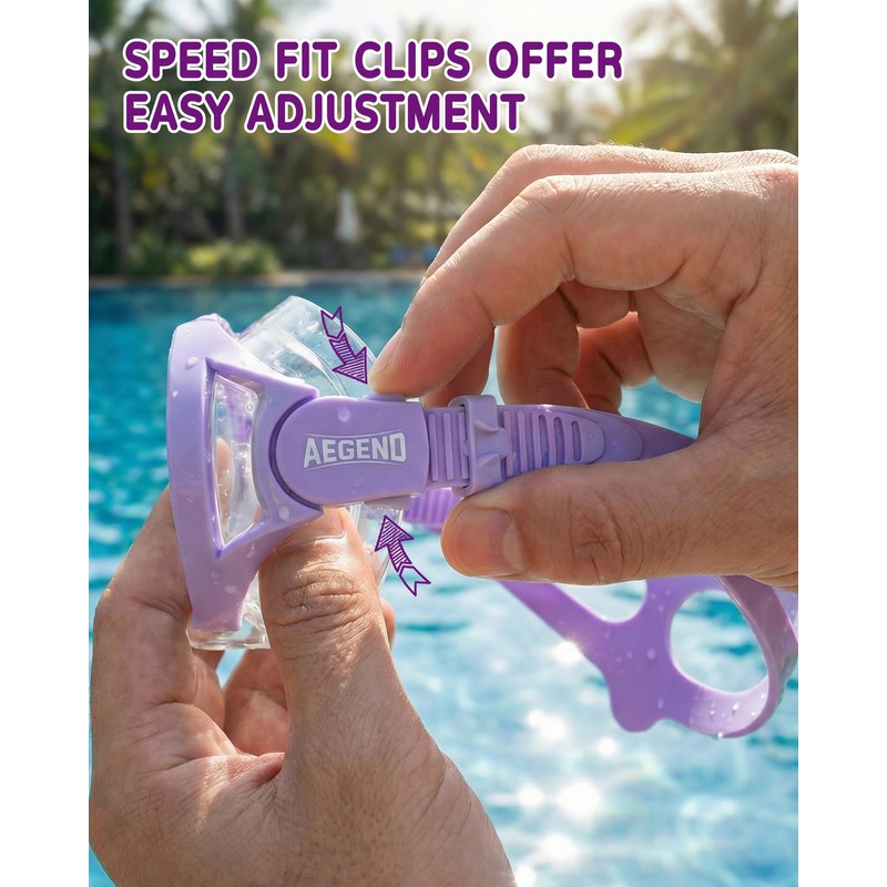 Aegend 2 Pack Kids Swim Goggles with Nose Cover, Anti