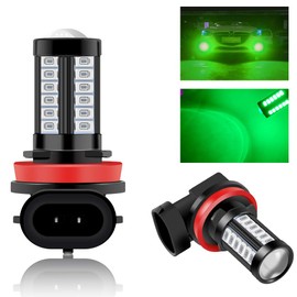 Teguangmei Bombillas LED antiniebla H8 H11 de repuesto para coches superbrillantes, 6000 K, verde 5730 33SMD, para luces de circulación diurna DRL, 12 V-2 unidades
