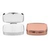 kwmobile 2 Compartment Pill Box - Set of 2X Stainless