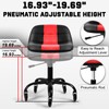 FreekyFit Rolling Stool with Wheels, Garage Shop Stool with Backrest,