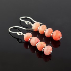 GEMSPLACE Orange Opal Dyed Beaded Dangle Earring For Women, Birthstone October Jewelry, Gift for Her (Orange Opal Dyed)