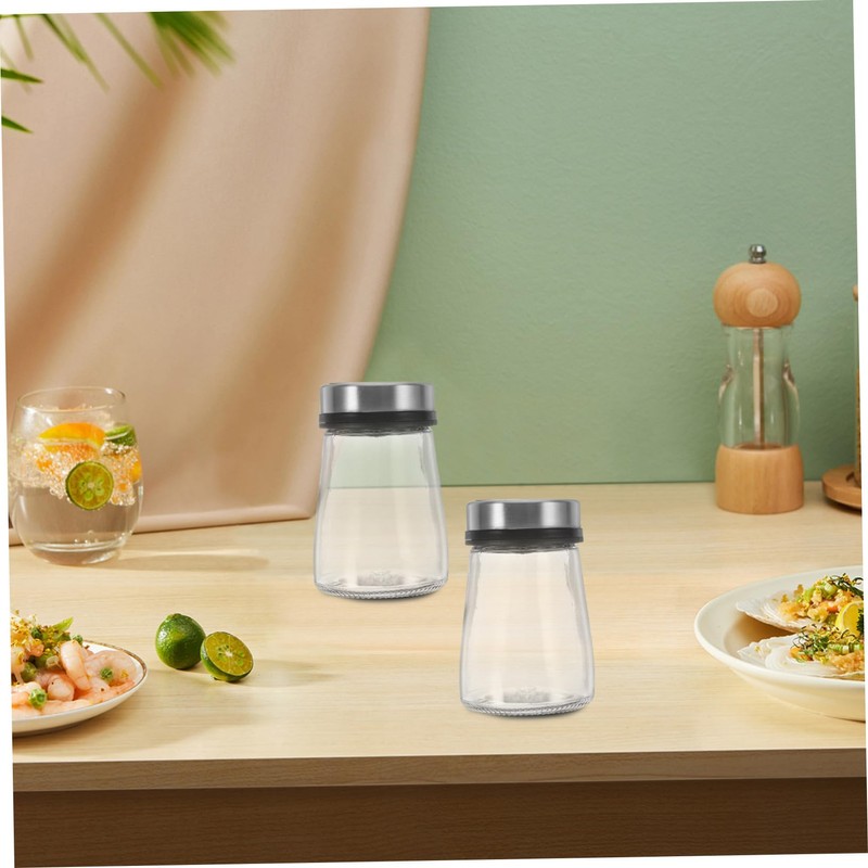 BIUDECO Stainless Steel Salt Pepper Pepper Condiment Jar Dispenser Perfect
