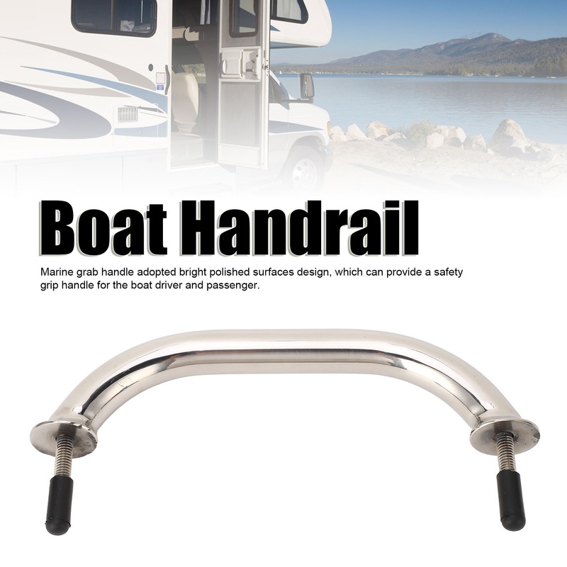 8in Boat Handrail 316 Stainless Steel Rust Proof Bright Polished