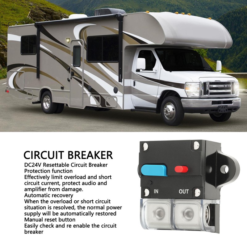 DC24V Resettable Circuit Breaker High Temperature Resistant Manual Reset Button